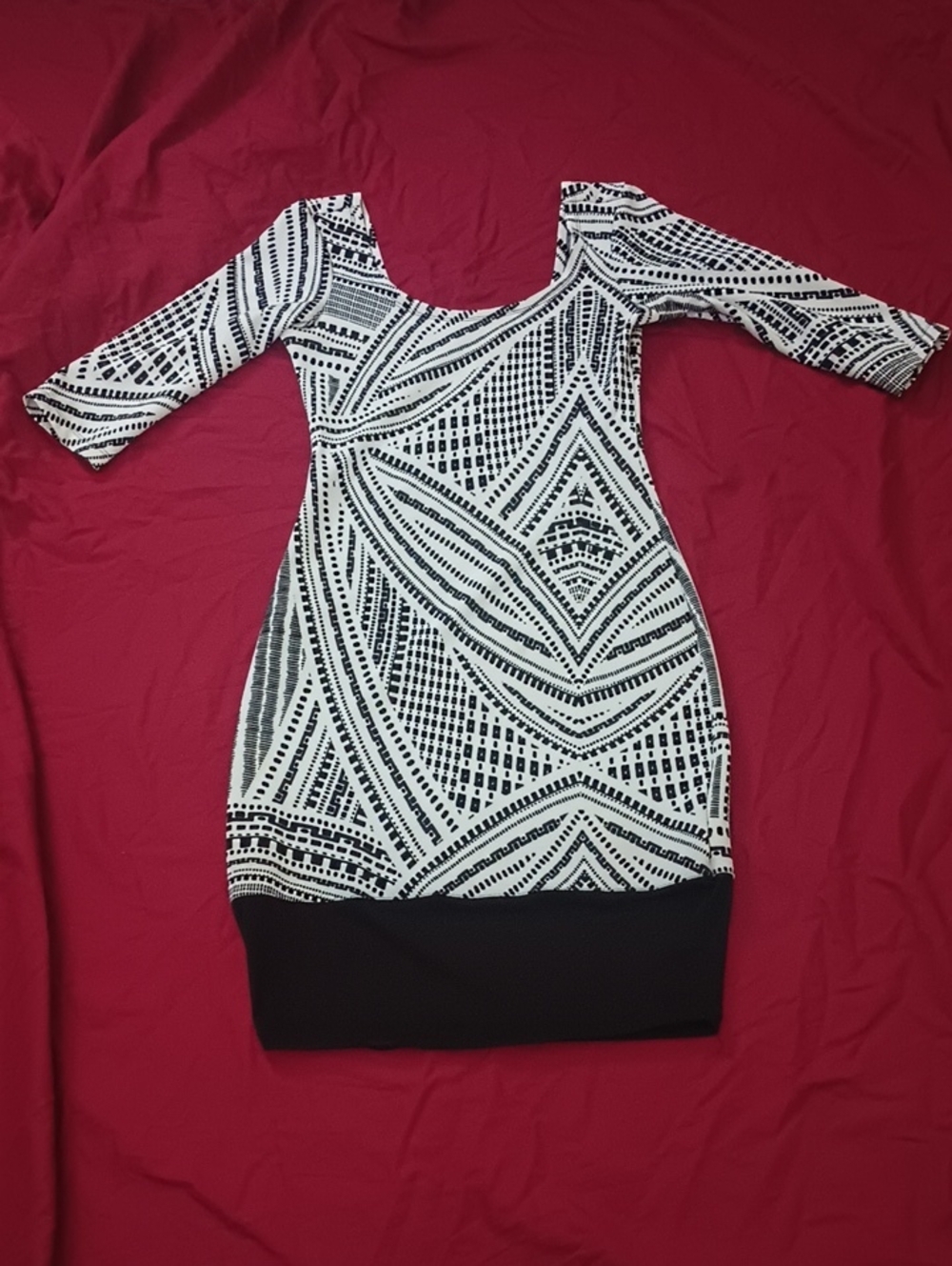 Nicki Minaj Black & White Dress Womans Size M Classy Sexy Form Fitting Club Bar